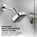 Ver imagem 2 de Chuveiro Ducha Quadrada Articulável Banheiro Solar Aquecimento Gás Cromado