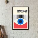 Ver imagem 1 de Quadro Arte Abstrata Bauhaus Eye Poster 24x18cm - com Vidro:madeira Preta