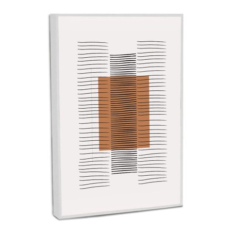 Quadro Decorativo Linhas Modernas Minimalistas I com Moldura Filete