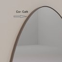 Ver imagem 3 de Espelho Orgânico 115cm X 55cm E07 Moldura Couro Café Luxo Lançamento Quarto