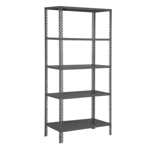Estante de Aço Kit 5 Bandejas C/ 60cm - 80kg por Prateleira - Cinza Mm 60kg - 5 Bandejas