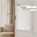 Ver mais imagens de Guarda-Roupa Casal 2 Portas de Correr com 4 Espelhos e Pés 243cm 100% MDF Marsala Espresso Móveis Bege/Cinamomo/Off White
