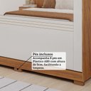 Ver imagem 6 de Guarda-Roupa Casal 2 Portas de Correr com 4 Espelhos e Pés 243cm 100% MDF Marsala Espresso Móveis Bege/Cinamomo/Off White