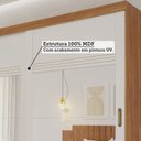 Ver imagem 7 de Guarda-Roupa Casal 2 Portas de Correr com 4 Espelhos e Pés 243cm 100% MDF Marsala Espresso Móveis Bege/Cinamomo/Off White