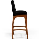 Ver imagem 6 de Kit 02 Banquetas Altas Para Cozinha Sala de Jantar Fixa Mila L02 Facto Preto Metalizado - Lyam