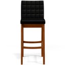 Ver imagem 5 de Kit 02 Banquetas Altas Para Cozinha Sala de Jantar Fixa Mila L02 Facto Preto Metalizado - Lyam