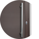 Ver imagem 3 de Porta Alumínio Lambril c/Puxador D.Marrom Corten 90 Brimak