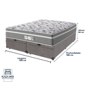 Ver imagem 3 de Cama Box Baú Cinza e Colchão Queen Evolution Molas Ensacadas Probel