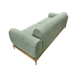 Sofá Molino 2 Lugares 180cm Pés Ouro Fosco Bouclé Verde Menta - Nexta Casa - 5
