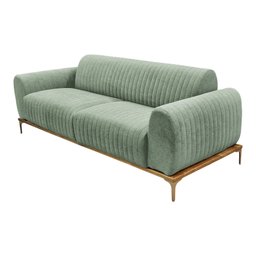 Sofá Molino 2 Lugares 180cm Pés Ouro Fosco Bouclé Verde Menta - Nexta Casa - 4