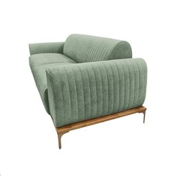 Sofá Molino 2 Lugares 180cm Pés Ouro Fosco Bouclé Verde Menta - Nexta Casa - 3