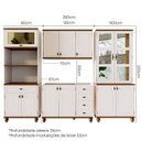 Ver imagem 3 de Cozinha Completa Modulada 5 Gavetas Joy Branco/Off White/Nogueira