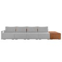 Ver imagem 6 de Sofá Ilha 4 Lugares Living 472cm Modulado para Sala Lary Veludo Cinza K01 - D'Rossi