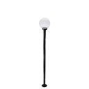 Ver imagem 1 de Poste de Jardim P10/b15 de 1,85m com Globo de Vidro Transparente 15x30 Preto