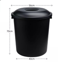 Ver imagem 6 de Cesto de Lixo Grande Lixeira de Plastico com Tampa Alça Multiuso Cozinha Lavanderia Comercio
