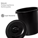 Ver imagem 2 de Cesto de Lixo Grande Lixeira de Plastico com Tampa Alça Multiuso Cozinha Lavanderia Comercio