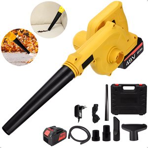 Soprador de Folhas Portátil 48v 2200w com Função Aspirador:amarelo