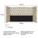 Ver imagem 6 de Kit Cabeceira e Calçadeira Baú King Everest P02 195 cm para cama Box Linho - Doce Sonho Móveis KIT C