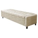 Ver imagem 3 de Kit Cabeceira e Calçadeira Baú King Everest P02 195 cm para cama Box Linho - Doce Sonho Móveis KIT C
