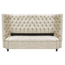 Ver imagem 1 de Kit Cabeceira e Calçadeira Baú King Everest P02 195 cm para cama Box Linho - Doce Sonho Móveis KIT C