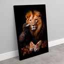 Ver imagem 2 de Quadro Decorativo Leão e a Águia Folhas de Outono Sala Quarto Casa Escritório