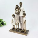 Ver imagem 6 de Enfeite Estátua Família com 3 Filhos 25x12x8cm Dourado