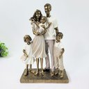 Ver imagem 3 de Enfeite Estátua Família com 3 Filhos 25x12x8cm Dourado