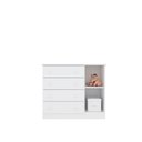 Ver imagem 5 de Cômoda Sapateira Infantil Pirulito 1 Porta c/ 4 Gavetas Branco