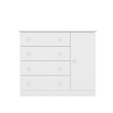 Ver imagem 4 de Cômoda Sapateira Infantil Pirulito 1 Porta c/ 4 Gavetas Branco