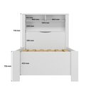 Ver imagem 4 de Guarda Roupa Casal Master New 8 Portas de Bater 4 Gavetas MDP Branco Brilho com Cama Solteiro Santos
