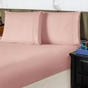 Ver imagem 1 de Jogo de Cama Lençol Casal Conforto Percal 300 Fios 3 Peças - Rosê