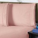 Ver imagem 3 de Jogo de Cama Lençol Casal Conforto Percal 300 Fios 3 Peças - Rosê