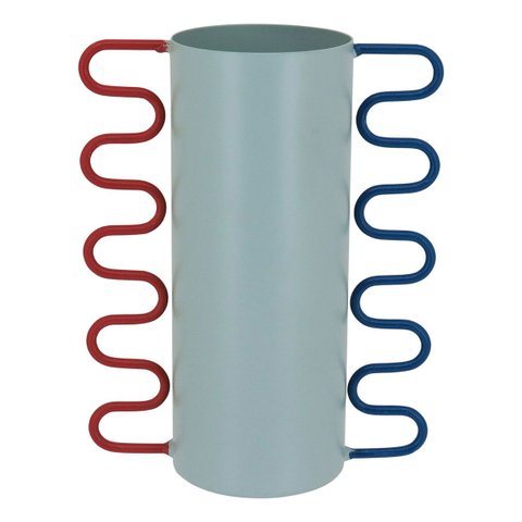 Vaso Decorativo Enfeite Metal 20x12x12cm Verde