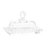 Mini Manteigueira de Cristal C/Tampa Pearl Bolinha Transparente 11cm Wolff - 2