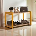 Ver imagem 3 de Sapateira Multiuso Industrial Atenas de Metal 2 Prateleiras Mdf:dourado-off White