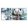 Quadro Decorativo 55x110 arte panda comendo bambu - 1