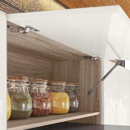 Cozinha Compacta Pepper com Balcão Carvalho Nature/off White Cristal - Nicioli - 3