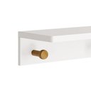 Ver imagem 2 de Prateleira Cabideiro Bia 89,6cm Branco Fosco/amadeirado - Reller Móveis