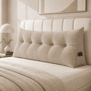 Ver imagem 3 de Almofada de Cabeceira Retangular Mel 90cm Suede Conforto e Maciez