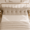 Ver imagem 2 de Almofada de Cabeceira Retangular Mel 90cm Suede Conforto e Maciez