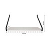 Prateleira 65cm Quarto Mdf Branco com Suporte Nicho Decoração Livro Apoio Sala - 4