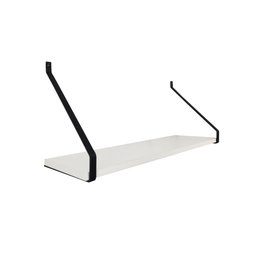 Prateleira 65cm Quarto Mdf Branco com Suporte Nicho Decoração Livro Apoio Sala - 3