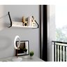Prateleira 65cm Quarto Mdf Branco com Suporte Nicho Decoração Livro Apoio Sala - 1