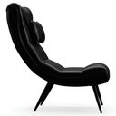 Ver imagem 7 de Kit 2 Poltronas Decorativas para Sala de Estar com Almofada e Pés Palito Lord Facto Preto - Ibiza