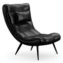 Ver imagem 6 de Kit 2 Poltronas Decorativas para Sala de Estar com Almofada e Pés Palito Lord Facto Preto - Ibiza