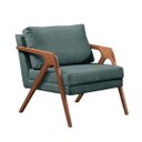 Ver imagem 2 de Poltrona Mona Luxo Madeira Maciça Tecido Linho:linho Azul