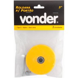 Roldana para portão 3" tipo V em nylon - Vonder - 2