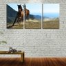 Quadro Decorativo 55x110 dois cavalos correndo - 2