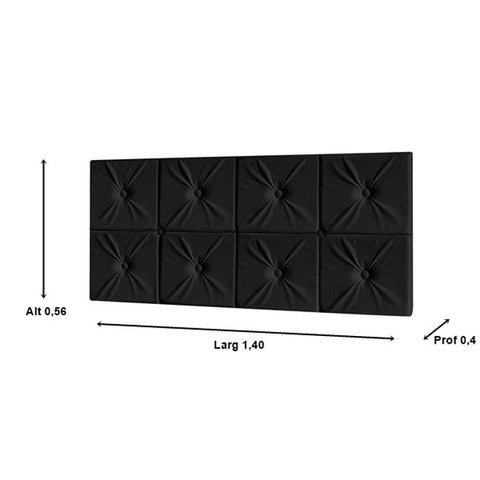 Painel Cama Box Prime Casal 1,40 Ferrari Cor Preto Comprar