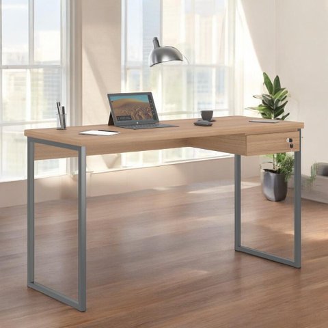 Mesa Home Office Escrivaninha Shine 1,36 Montana com Gaveteiro